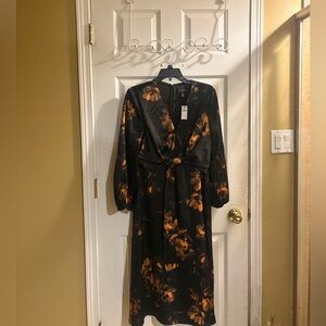Banana Republic Black Dress with Orange Accents